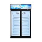 Система охлаждения вентилятора 3 двери Вертикальная стеклянная дверь морозильник с компрессором Wanbao