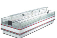 Изогнутое стекло -20°C - замораживатель 1200L острова супермаркета 18°C для кухни