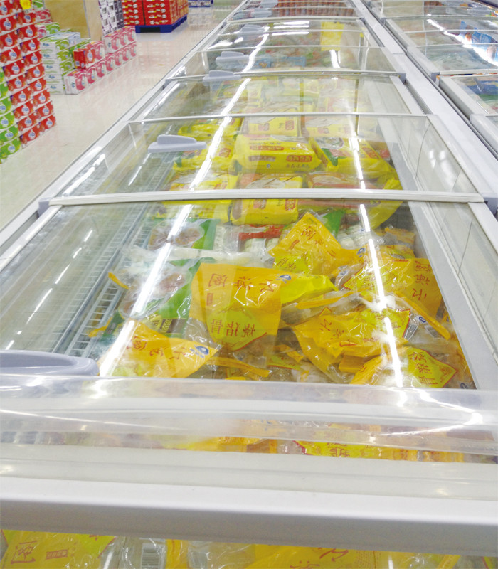Нержавеющий холодильник острова, степень замораживателя -18 острова супермаркета