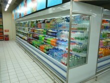 Белая/красная витрина супермаркета охладителя Multideck открытая с автоматической функцией Frost
