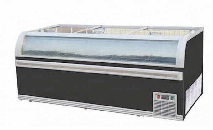 Замораживатель острова АХТ раздвижной двери стеклянный верхний ...