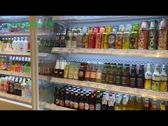 Маленький мини многоэтажный открытый охладитель супермаркет Витрина подключается и удаленный тип