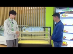 Замораживатель дисплея торта стеклянного фронта открытый само- содержит