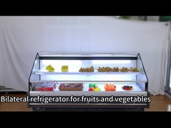 Фрукты Магазин Магазин двойной дисплей холодильник для продуктов питания овощи Большая емкость