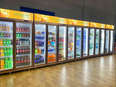 Вентилятор охлаждения качающиеся двери напитки дисплей охладитель / супермаркет холодильник