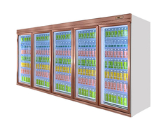 Охладитель напитков стеклянная дверь вертикальная витрина морозильник / холодильник супермаркета