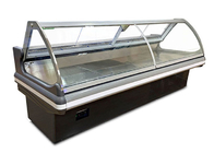 Изогнутый стеклянный холодильник дисплея гастронома витрины блюд с термостатом цифров Elitech