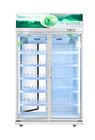 Охладитель дисплея напитка 2 дверей вертикальный коммерчески с вентиляторной системой охлаждения