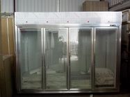 Твердые стеклянные полки триппеля замораживателя двери с подогревателем внутрь