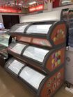Замораживатель дисплея мороженого двери R404a супермаркета двойной стеклянный