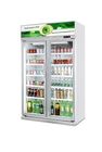 Охладитель напитка КЭ коммерчески витрина дисплея замораживателя холодильника двери 2 стекел