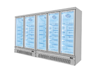 витрина стеклянной фабрики замораживателя дисплея двери 1450L коммерчески вертикальная