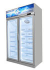 Замораживатель дисплея двойной стеклянной стойки двери коммерчески автоматический размораживает