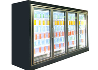 Шкаф Адвокатуры черного стеклянного замораживателя дисплея двери коммерчески чистосердечный для напитка пива