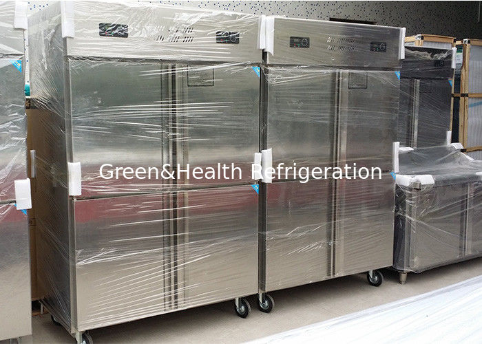 Коммерческий холодильник из нержавеющей стали с автоматическим размораживанием и светодиодным освещением для ресторанов