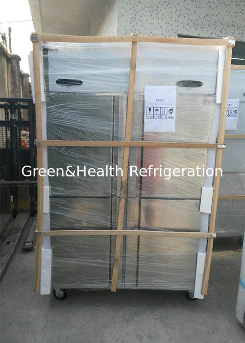 Коммерческий холодильник из нержавеющей стали с автоматическим размораживанием и светодиодным освещением для ресторанов