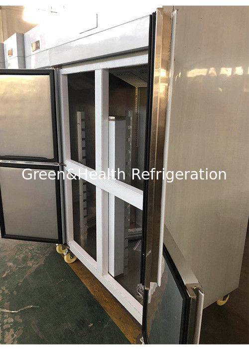 Коммерческий холодильник из нержавеющей стали с автоматическим размораживанием и светодиодным освещением для ресторанов