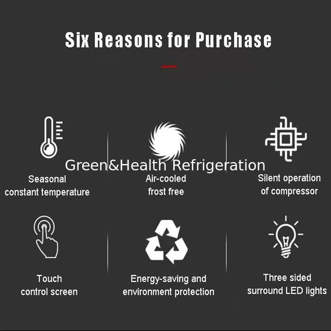 Сертификат ETL 360° Вентиляционный холодильник для вина с автоматической системой размораживания 418L 220V 50HZ