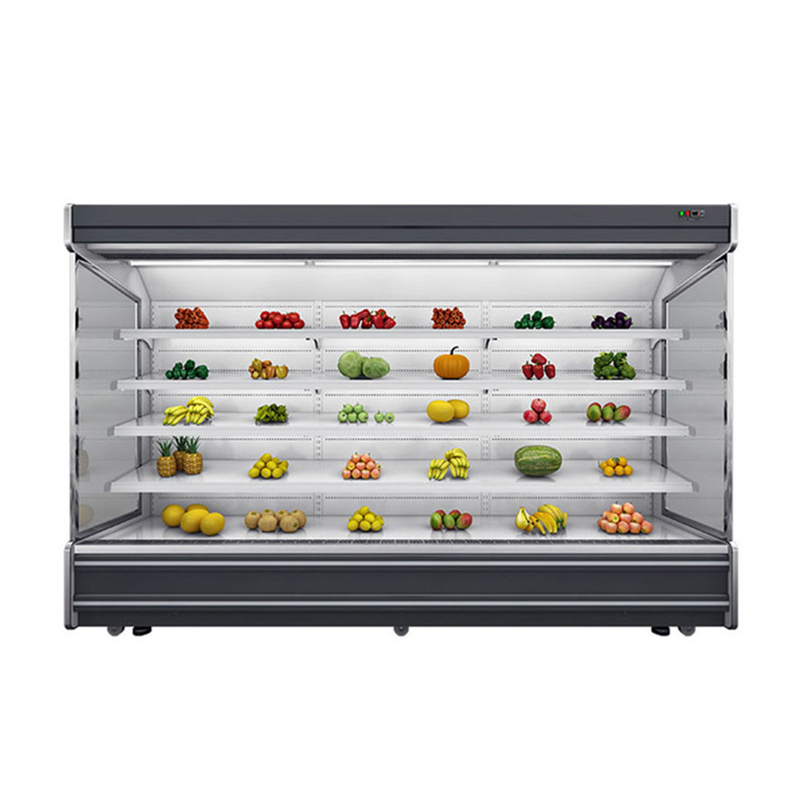 LED многоэтажный открытый холодильник с 4 полками и 5 дисплеями на 2-8.C