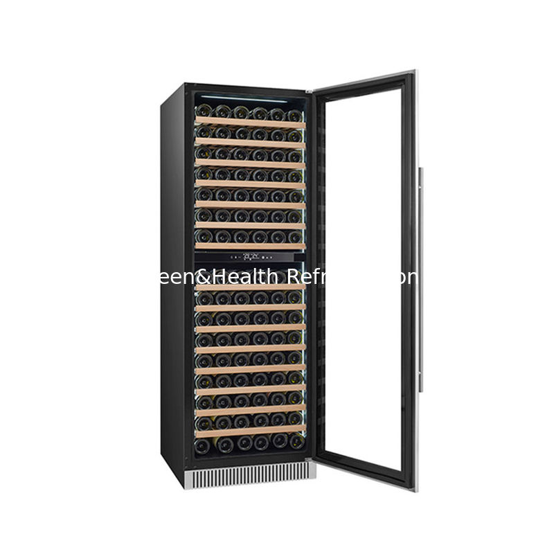 Сертификат ETL Двухзоновая электрическая 60 бутылок холодильница для хранения и консервирования вина