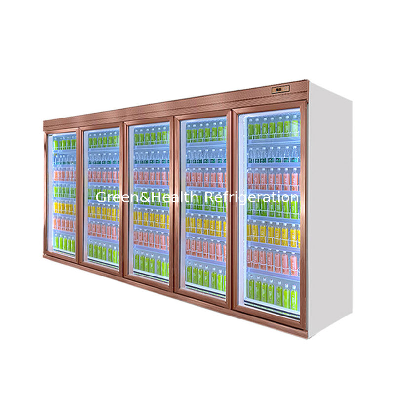 5 слоев регулируемая полка стеклянные двери холодильники для напитков с системой охлаждения вентилятора и настраиваемым объемом