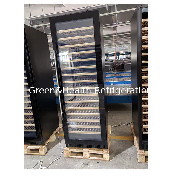 Сертификат ETL Одно/двойная дверь Буковая деревянная полка Стеклянная дверь Склад красного вина морозильник