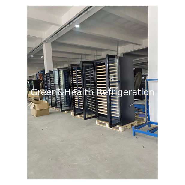 Сертификат ETL Черный многослойный буковый деревянный полки Винохранилища Витрины высококачественные холодильники