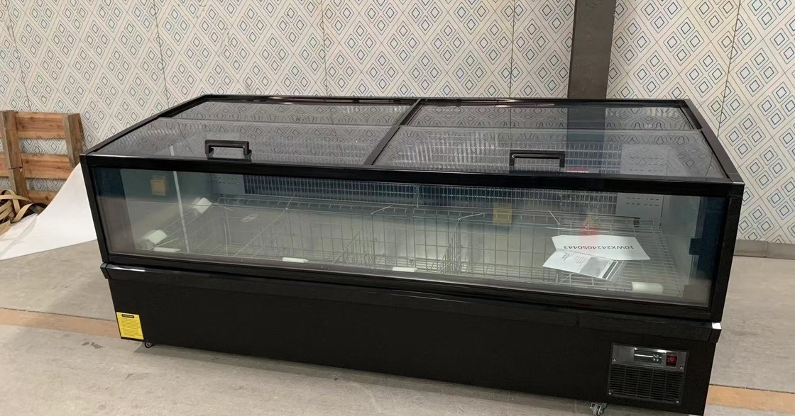 Замороженные продукты Торговый шкаф Сплавный остров морозильник Супермаркет Сплавный морозильник