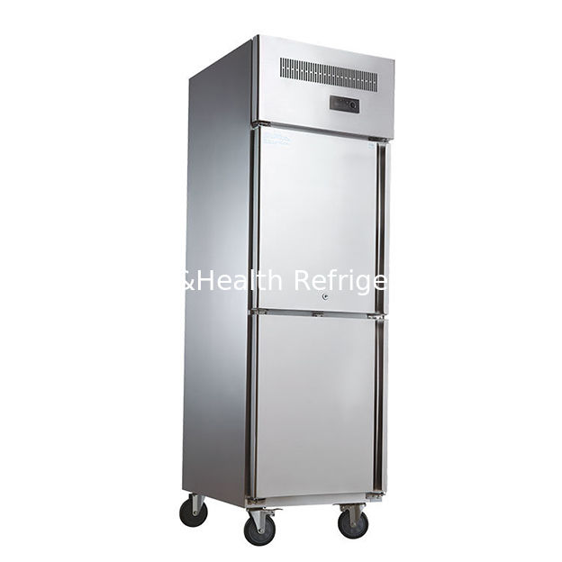 Коммерческий вертикальный кухонный морозильник из нержавеющей стали с длиной 1480 мм и двигателем динамического охлаждающего вентилятора