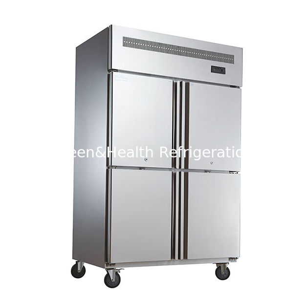 Коммерческий вертикальный кухонный морозильник из нержавеющей стали с длиной 1480 мм и двигателем динамического охлаждающего вентилятора