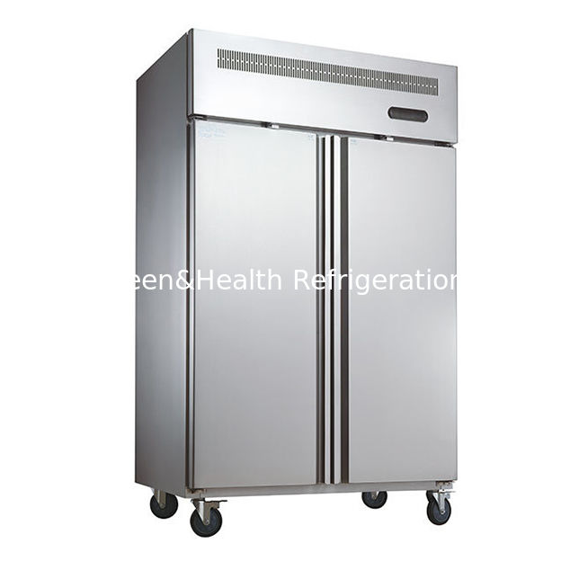 Коммерческий вертикальный кухонный морозильник из нержавеющей стали с длиной 1480 мм и двигателем динамического охлаждающего вентилятора