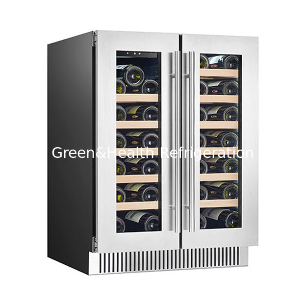 Сертификат ETL Фабрика Прямая продажа 68 бутылок Дубовый ламинированный красное вино холодильный дисплей Красное вино морозильник