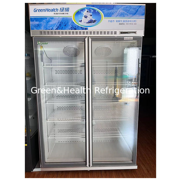 Супермаркет/магазин Однообменная стеклянная дверь Хранилище Морозильник Дисплейный морозильник