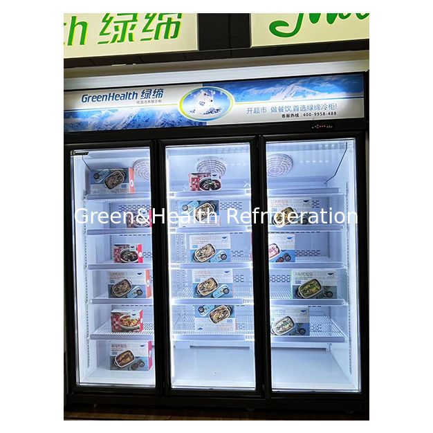 Супермаркет/магазин Однообменная стеклянная дверь Хранилище Морозильник Дисплейный морозильник