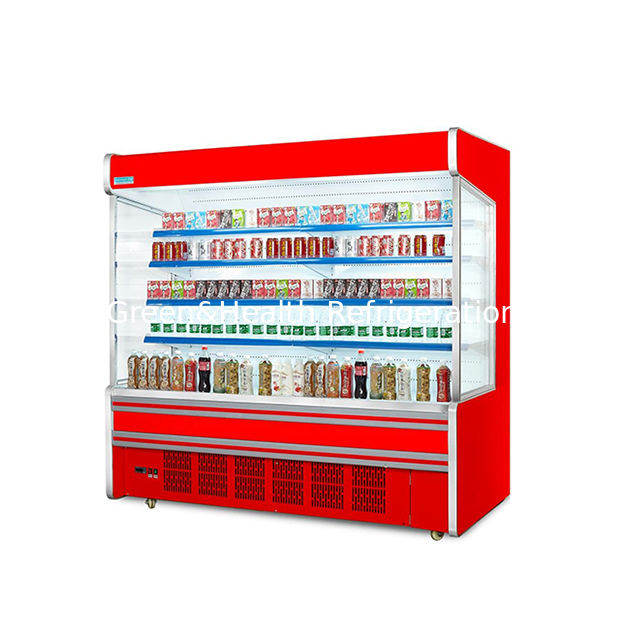 Мультицветный настройка прямого угла открытый склад холодильный шкаф для товаров
