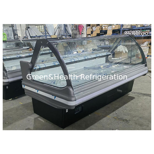 Холодильная витрина для деликатесов из нержавеющей стали с подъемным стеклом и системой динамического охлаждения
