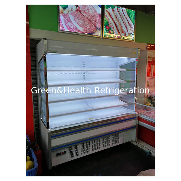 Commercial Built-In Compressor Multiple Shelves Open Type Fridge