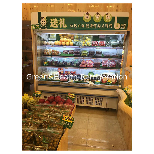 Commercial Built-In Compressor Multiple Shelves Open Type Fridge