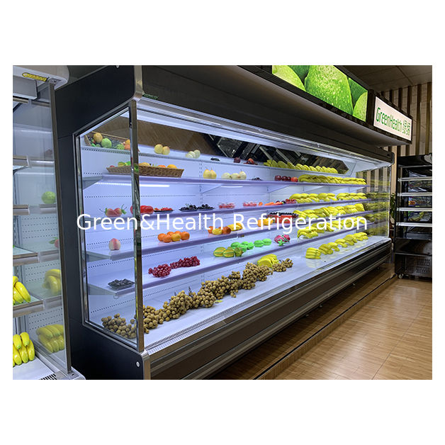 Commercial Built-In Compressor Multiple Shelves Open Type Fridge