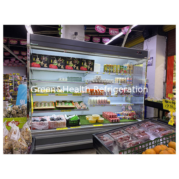 Commercial Built-In Compressor Multiple Shelves Open Type Fridge