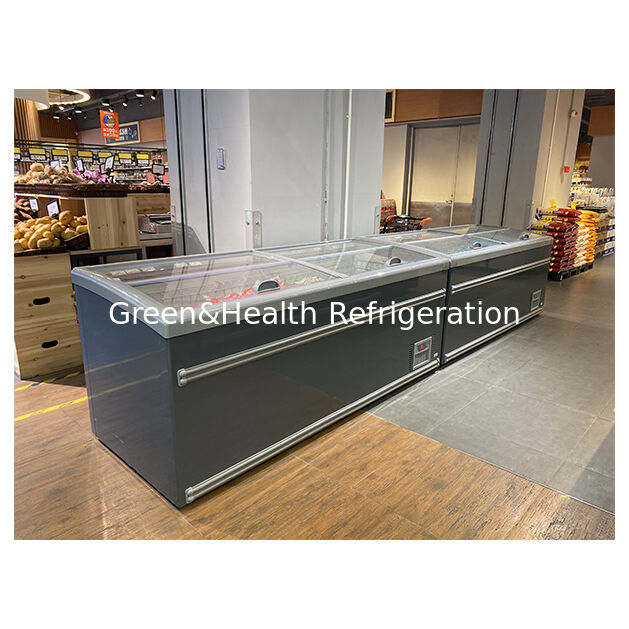 Коммерческий остров морозильник Супермаркет Холодильник мороженое Хранилище продуктов Глубокая морозильница