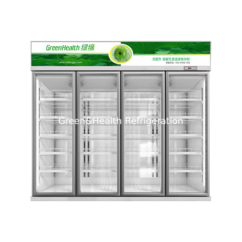 GreenHealth LG-1000W 3-дверный коммерческий холодильник для безалкогольных напитков, верхняя установка, 0 ̊10°C