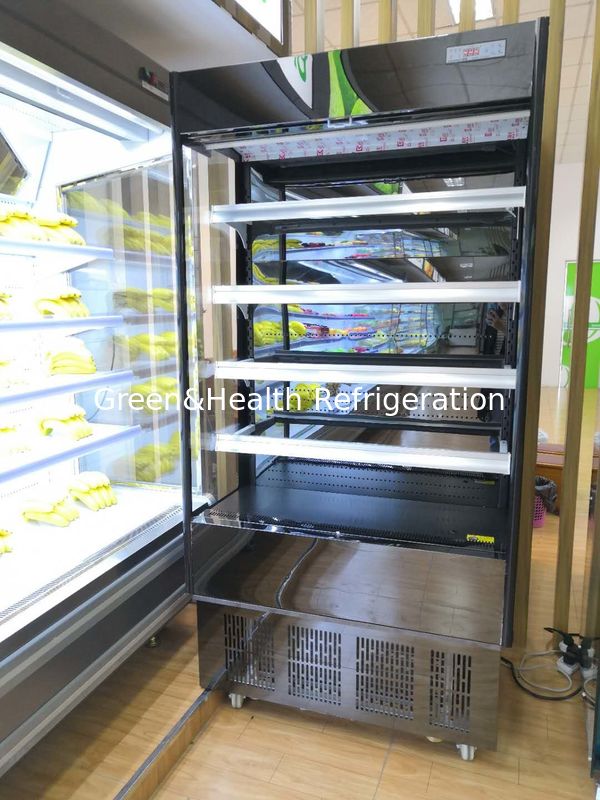 780 Вт многоэтажный открытый 1,25 м многоэтажный напитки продуктовый магазин кафе дисплейный холодильник