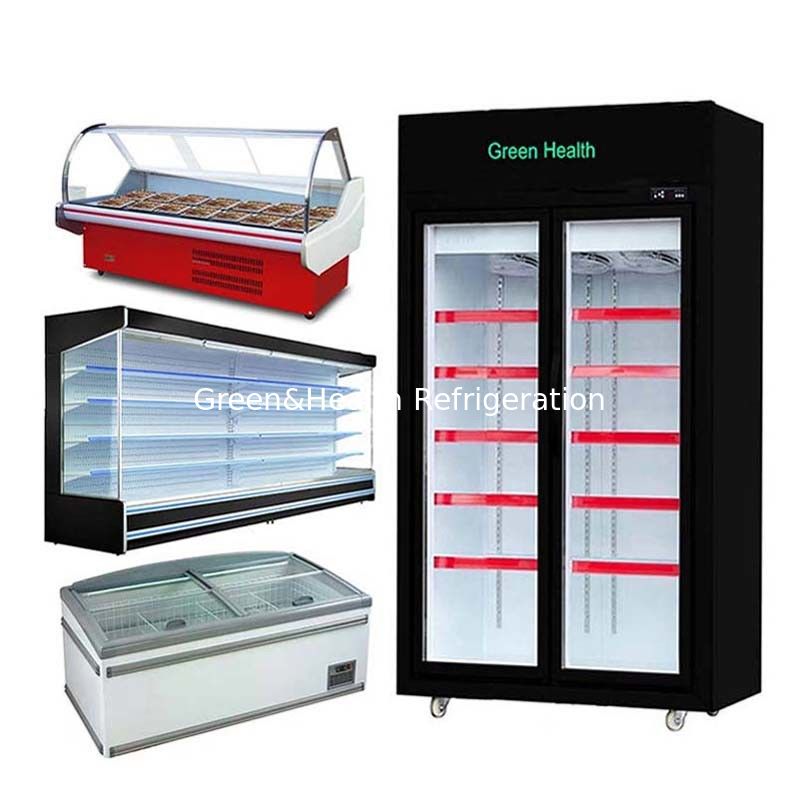 Охладители Мульти-палубы с дверями Refrigerated замораживатель охладителя шкафов дисплея открытый для супермаркета