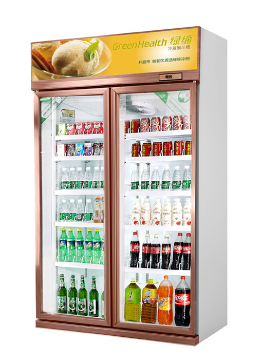 Напитка двери воздушного охлаждения холодильник супермаркета стеклянного более крутой 5 слоев