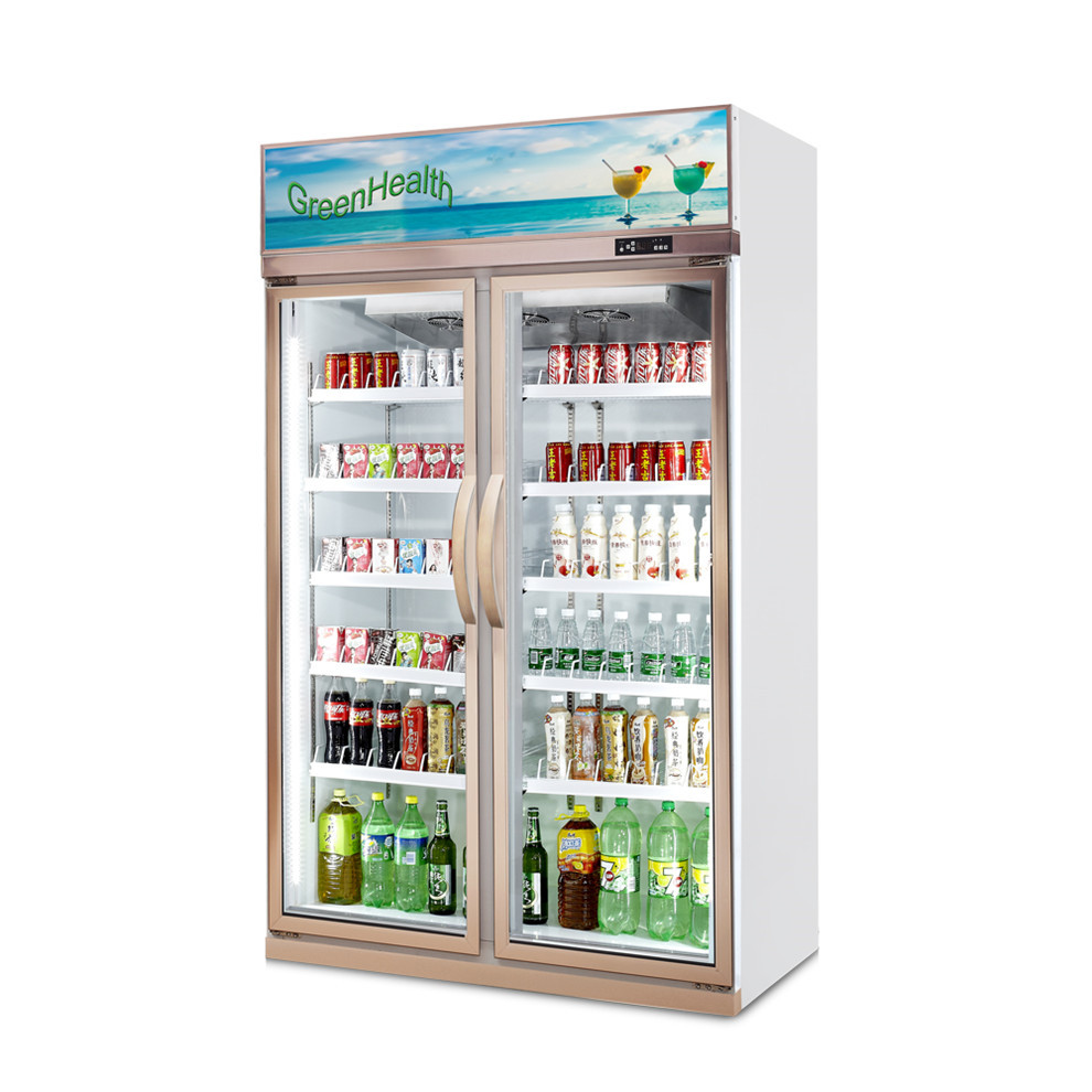 Замораживатель витрины стеклянной двери охладителя напитка чистосердечные/холодильник супермаркета