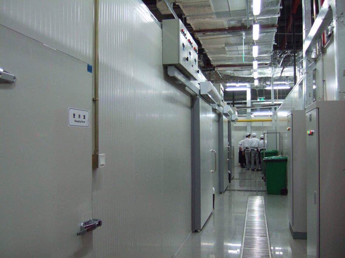 Рефрижерация холодной комнаты охлаждения на воздухе проекта плодоовощей, прогулка в холодильнике