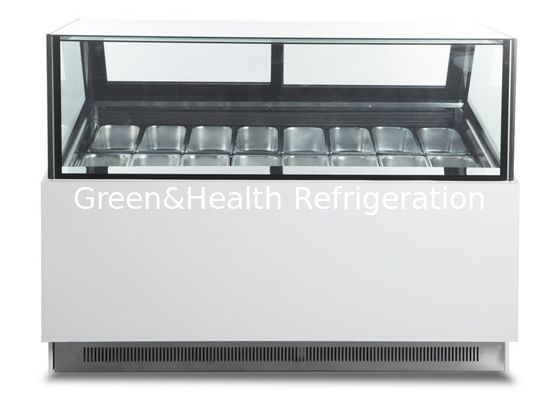 Квадратное стекло вкусы витрины 16 дисплея мороженого -22 градусов для Gelato