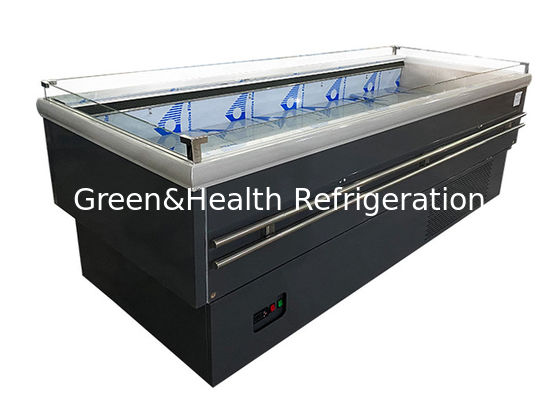Верхняя часть большого замораживателя острова дисплея охлаждая оборудования коммерчески открытая для магазина