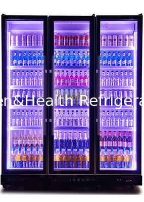 Вертикальные черные стеклянные холодильники дисплея пива двери с системой вентиляторной системы охлаждения